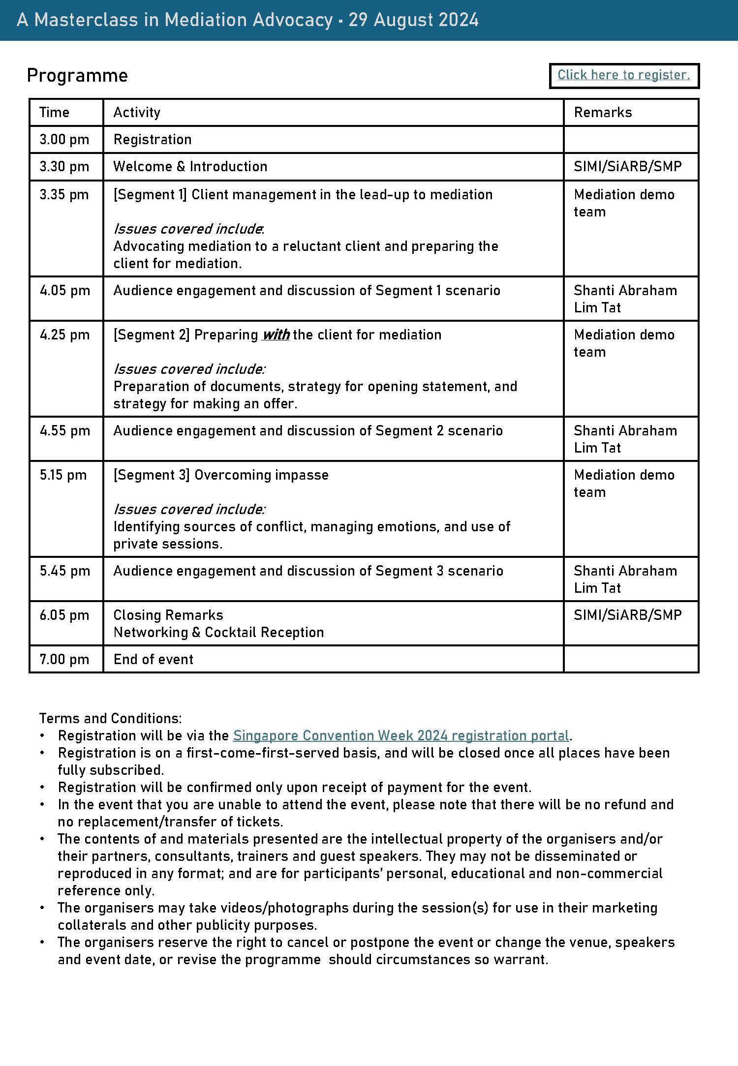 A Masterclass in Mediation Advocacy Flyer 24 July 2024 Page 2